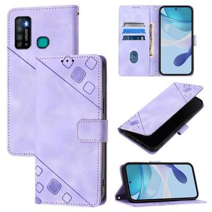 Skin Feel Embossed Leather Phone Case, For Infinix Zero 20, For Infinix Hot 9 / Hot 9 Pro