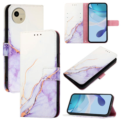 PT003 Marble Pattern Flip Leather Phone Case, For Sharp Aquos wish6, For Sharp Aquos R11, For Sharp Aquos Sense10, For Sharp Basio Active3, For Sharp Aquos Sense9 Plus, For Sharp Aquos Sense9, For Sharp Aquos R9 Pro SH-54E, For Sharp Aquos Wish 4 SH-52...