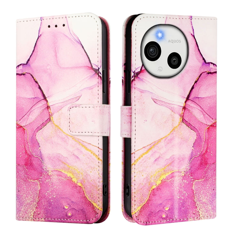PT003 Marble Pattern Flip Leather Phone Case, For Sharp Aquos wish6, For Sharp Aquos R11, For Sharp Aquos Sense10, For Sharp Basio Active3, For Sharp Aquos Sense9 Plus, For Sharp Aquos Sense9, For Sharp Aquos R9 Pro SH-54E, For Sharp Aquos Wish 4 SH-52...