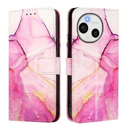 PT003 Marble Pattern Flip Leather Phone Case, For Sharp Aquos wish6, For Sharp Aquos R11, For Sharp Aquos Sense10, For Sharp Basio Active3, For Sharp Aquos Sense9 Plus, For Sharp Aquos Sense9, For Sharp Aquos R9 Pro SH-54E, For Sharp Aquos Wish 4 SH-52...