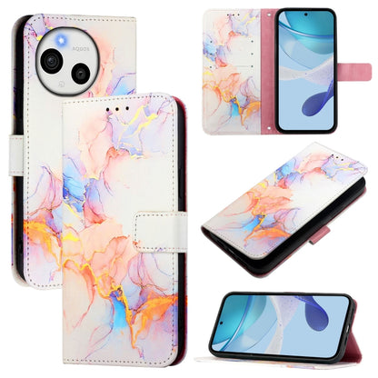 PT003 Marble Pattern Flip Leather Phone Case, For Sharp Aquos wish6, For Sharp Aquos R11, For Sharp Aquos Sense10, For Sharp Basio Active3, For Sharp Aquos Sense9 Plus, For Sharp Aquos Sense9, For Sharp Aquos R9 Pro SH-54E, For Sharp Aquos Wish 4 SH-52...