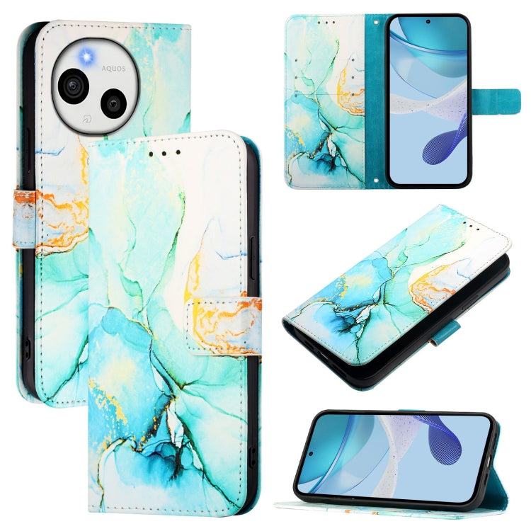 PT003 Marble Pattern Flip Leather Phone Case, For Sharp Aquos wish6, For Sharp Aquos R11, For Sharp Aquos Sense10, For Sharp Basio Active3, For Sharp Aquos Sense9 Plus, For Sharp Aquos Sense9, For Sharp Aquos R9 Pro SH-54E, For Sharp Aquos Wish 4 SH-52...
