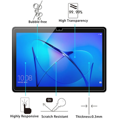 Tablet 9H tempered glass screen protector film, bubble-free, high transparency.