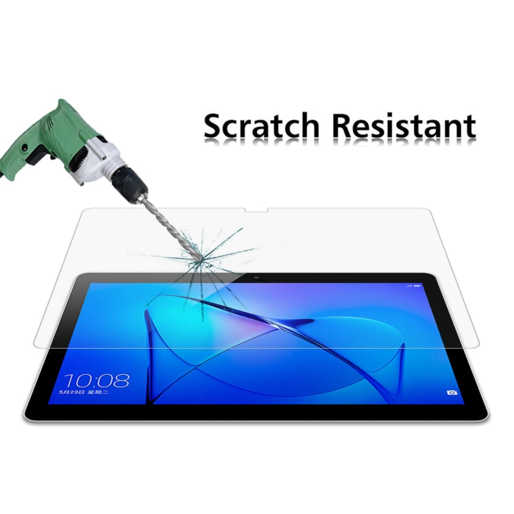 Tempered glass tablet screen protector with scratch-resistant, impact test view