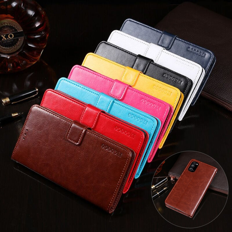Crazy Horse leather phone wallet cases in multiple colors, horizontal flip design with slots