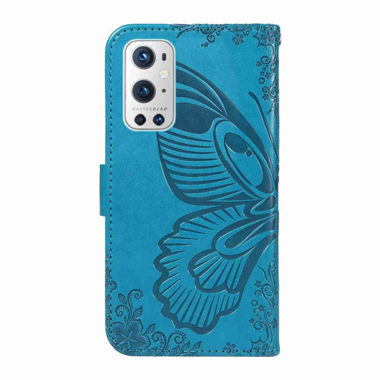 Swallowtail Butterfly Embossed Leather Phone Case, For OnePlus 9 Pro, For OnePlus 9
