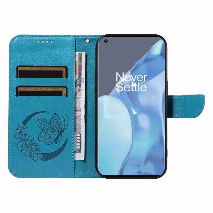 Swallowtail Butterfly Embossed Leather Phone Case, For OnePlus 9 Pro, For OnePlus 9