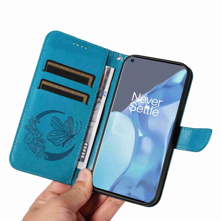 Swallowtail Butterfly Embossed Leather Phone Case, For OnePlus 9 Pro, For OnePlus 9
