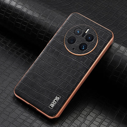 AZNS Electroplated Frame Crocodile Texture Full Coverage Phone Case, For Huawei Mate 50 Pro, For Huawei P50 Pro, For Huawei P50