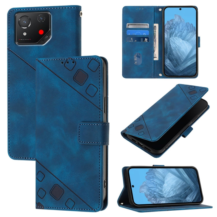 Skin Feel Embossed Leather Phone Case, For Asus Zenfone 12 Ultra, For Asus ROG Phone 9 / 9 Pro, For Asus Zenfone 11 Ultra, For Asus ROG Phone 8