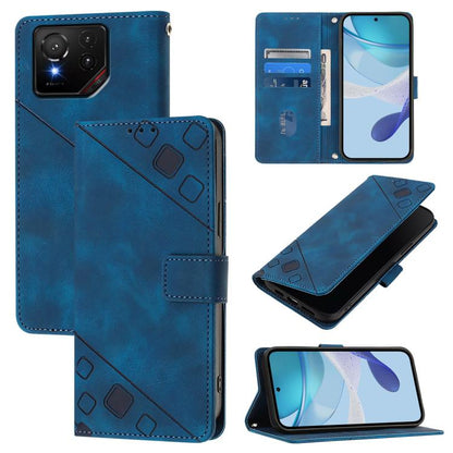 Skin Feel Embossed Leather Phone Case, For Asus Zenfone 12 Ultra, For Asus ROG Phone 9 / 9 Pro, For Asus Zenfone 11 Ultra, For Asus ROG Phone 8