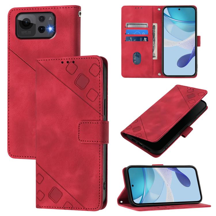 Skin Feel Embossed Leather Phone Case, For Asus Zenfone 12 Ultra, For Asus ROG Phone 9 / 9 Pro, For Asus Zenfone 11 Ultra, For Asus ROG Phone 8