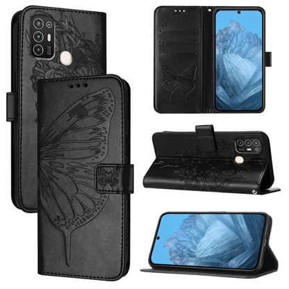 Embossed Butterfly Leather Phone Case, For ZTE Blade V40s, For ZTE Blade A52