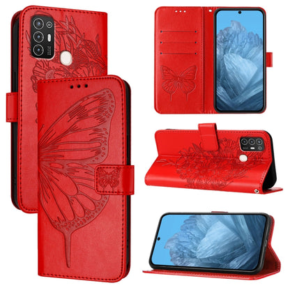 Embossed Butterfly Leather Phone Case, For ZTE Blade V40s, For ZTE Blade A52