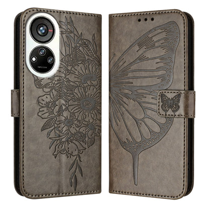 Embossed Butterfly Leather Phone Case, For ZTE Blade V40s, For ZTE Blade A52