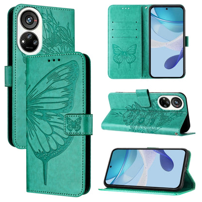 Embossed Butterfly Leather Phone Case, For ZTE Blade V40s, For ZTE Blade A52