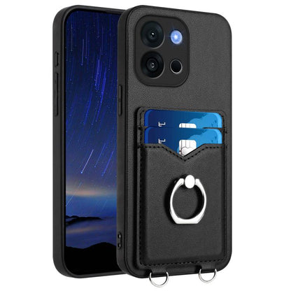 R20 Ring Card Holder Phone Case, For OnePlus 13T, For OnePlus Ace 5 / Ace 5 Pro, For OnePlus Nord CE4 / OPPO K12 5G, For OnePlus Nord CE3 Lite