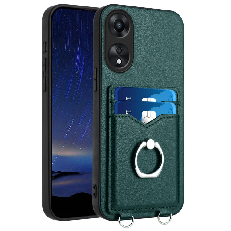 R20 Ring Card Holder Phone Case, For OPPO Reno10 Pro 5G Global, For OPPO A78 4G Global, For OPPO A17 Global, For OPPO A79 5G Global
