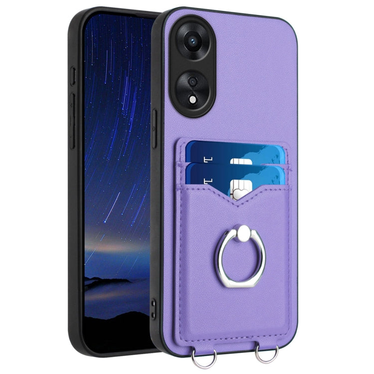 R20 Ring Card Holder Phone Case, For OPPO Reno10 Pro 5G Global, For OPPO A78 4G Global, For OPPO A17 Global, For OPPO A79 5G Global