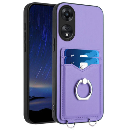 R20 Ring Card Holder Phone Case, For OPPO Reno10 Pro 5G Global, For OPPO A78 4G Global, For OPPO A17 Global, For OPPO A79 5G Global