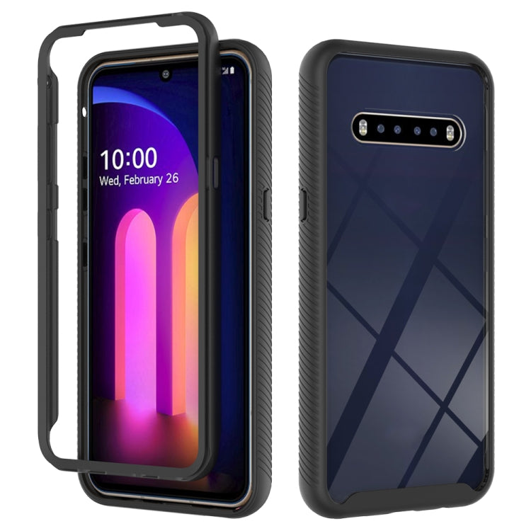 Black shockproof phone case with TPU bumper and PC back, camera cutout and side button covers.