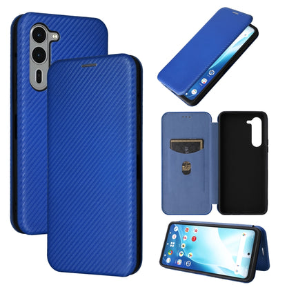 Carbon Fiber Texture Flip Leather Phone Case, For Fujitsu Arrows We3, For Fujitsu Arrows F-52E We2, For Fujitsu Arrows F-51E We2 Plus