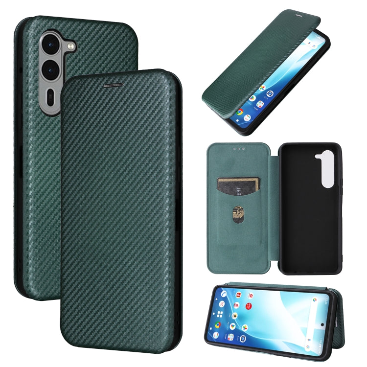 Carbon Fiber Texture Flip Leather Phone Case, For Fujitsu Arrows We3, For Fujitsu Arrows F-52E We2, For Fujitsu Arrows F-51E We2 Plus