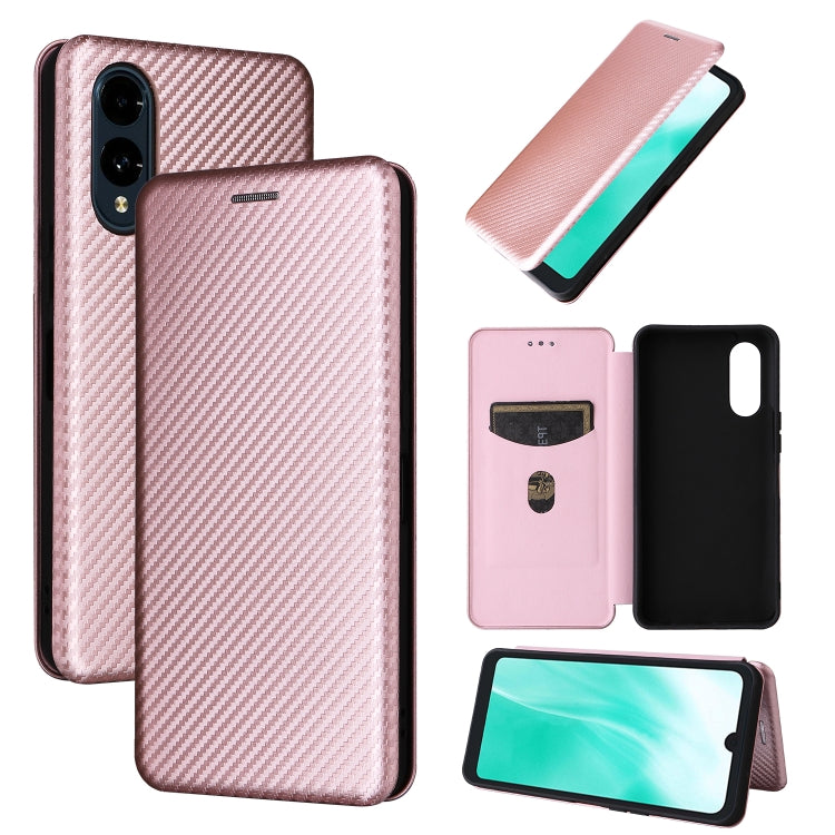 Carbon Fiber Texture Flip Leather Phone Case, For Fujitsu Arrows We3, For Fujitsu Arrows F-52E We2, For Fujitsu Arrows F-51E We2 Plus