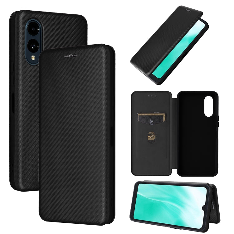 Carbon Fiber Texture Flip Leather Phone Case, For Fujitsu Arrows We3, For Fujitsu Arrows F-52E We2, For Fujitsu Arrows F-51E We2 Plus