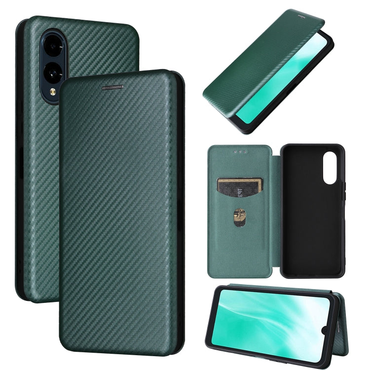 Carbon Fiber Texture Flip Leather Phone Case, For Fujitsu Arrows We3, For Fujitsu Arrows F-52E We2, For Fujitsu Arrows F-51E We2 Plus