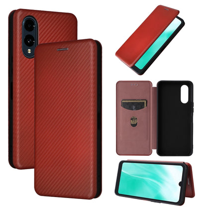 Carbon Fiber Texture Flip Leather Phone Case, For Fujitsu Arrows We3, For Fujitsu Arrows F-52E We2, For Fujitsu Arrows F-51E We2 Plus