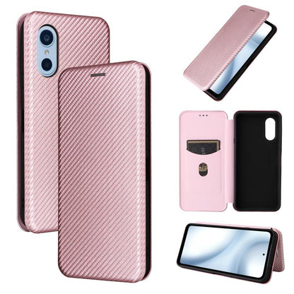 Carbon Fiber Texture Flip Leather Phone Case, For Fujitsu Arrows We3, For Fujitsu Arrows F-52E We2, For Fujitsu Arrows F-51E We2 Plus