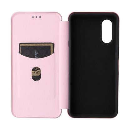 Carbon Fiber Texture Flip Leather Phone Case, For Fujitsu Arrows We3, For Fujitsu Arrows F-52E We2, For Fujitsu Arrows F-51E We2 Plus