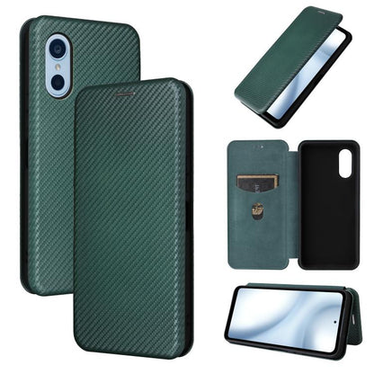 Carbon Fiber Texture Flip Leather Phone Case, For Fujitsu Arrows We3, For Fujitsu Arrows F-52E We2, For Fujitsu Arrows F-51E We2 Plus