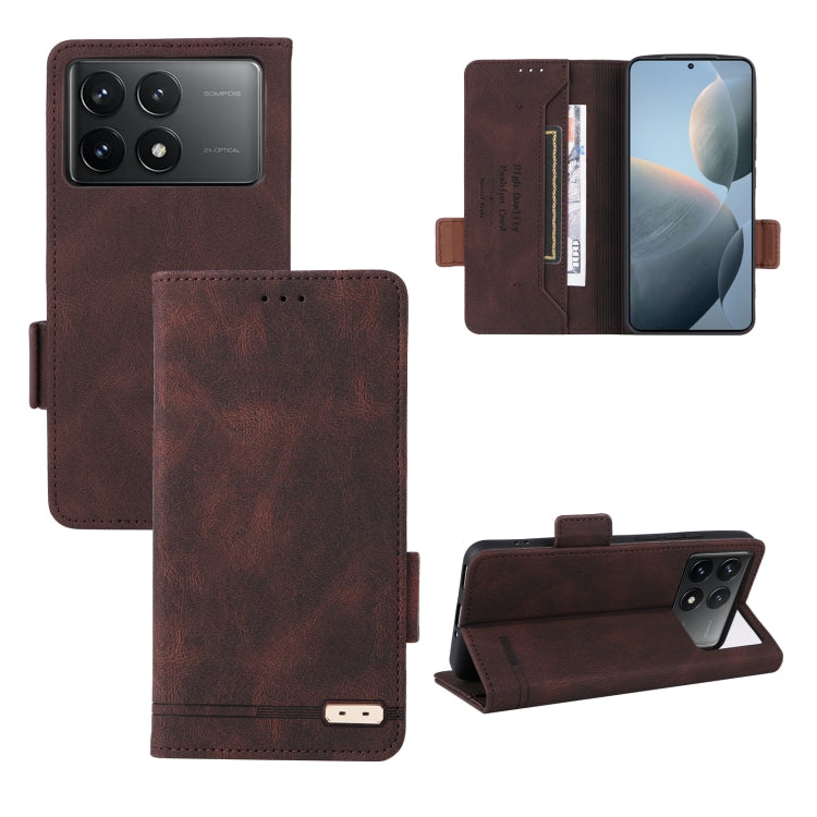 Magnetic Clasp Leather Phone Case, For Redmi Note 17 5G / 4G Global / 5G India 169.7mm, For Redmi Note 17 Pro+ 5G Global 163.4mm, For Redmi Turbo 5 Max / Poco X8 Pro Max 5G, For Redmi Note 15 Pro+ 5G 163.3mm / Poco M8 Pro 5G                            ...