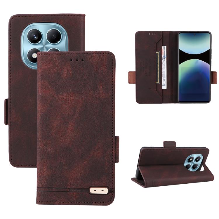 Magnetic Clasp Leather Phone Case, For Redmi Note 17 5G / 4G Global / 5G India 169.7mm, For Redmi Note 17 Pro+ 5G Global 163.4mm, For Redmi Turbo 5 Max / Poco X8 Pro Max 5G, For Redmi Note 15 Pro+ 5G 163.3mm / Poco M8 Pro 5G                            ...