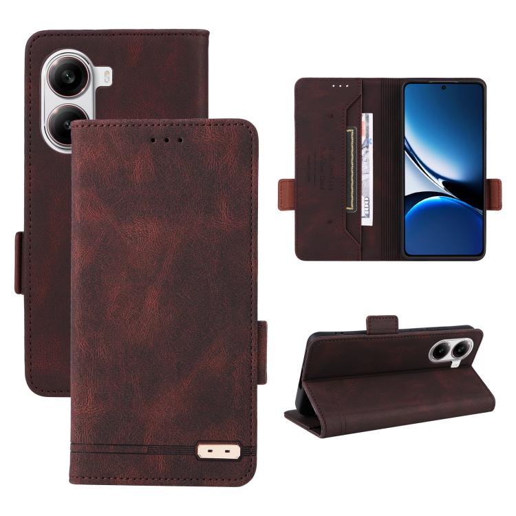 Magnetic Clasp Leather Phone Case, For Redmi Note 17 5G / 4G Global / 5G India 169.7mm, For Redmi Note 17 Pro+ 5G Global 163.4mm, For Redmi Turbo 5 Max / Poco X8 Pro Max 5G, For Redmi Note 15 Pro+ 5G 163.3mm / Poco M8 Pro 5G                            ...