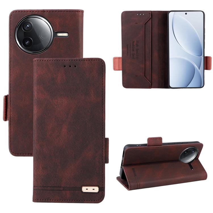 Magnetic Clasp Leather Phone Case, For Redmi Note 17 5G / 4G Global / 5G India 169.7mm, For Redmi Note 17 Pro+ 5G Global 163.4mm, For Redmi Turbo 5 Max / Poco X8 Pro Max 5G, For Redmi Note 15 Pro+ 5G 163.3mm / Poco M8 Pro 5G                            ...