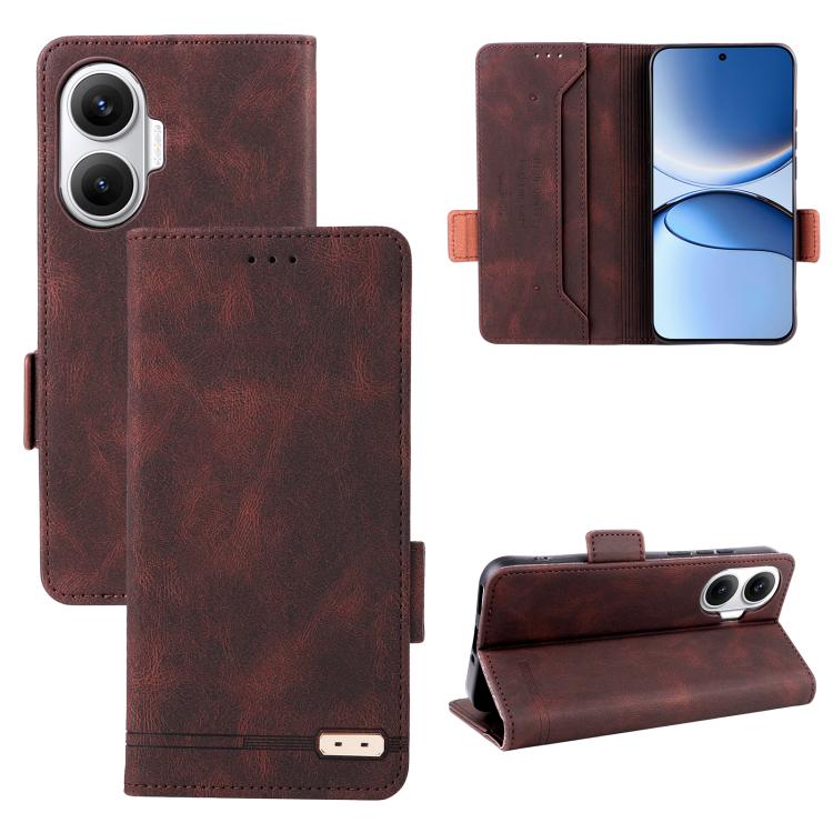 Magnetic Clasp Leather Phone Case, For Redmi Note 17 5G / 4G Global / 5G India 169.7mm, For Redmi Note 17 Pro+ 5G Global 163.4mm, For Redmi Turbo 5 Max / Poco X8 Pro Max 5G, For Redmi Note 15 Pro+ 5G 163.3mm / Poco M8 Pro 5G                            ...