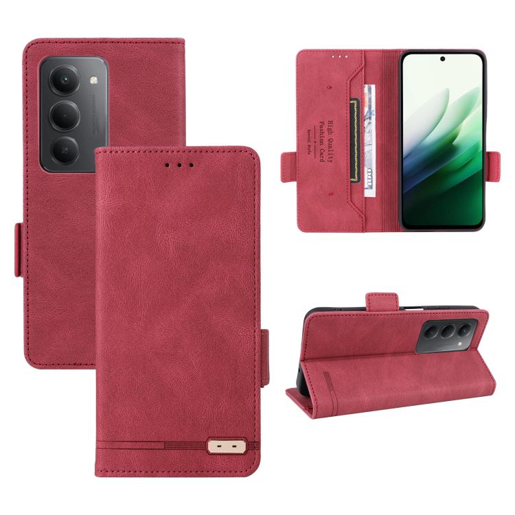 Magnetic Clasp Leather Phone Case, For Redmi Note 17 5G / 4G Global / 5G India 169.7mm, For Redmi Note 17 Pro+ 5G Global 163.4mm, For Redmi Turbo 5 Max / Poco X8 Pro Max 5G, For Redmi Note 15 Pro+ 5G 163.3mm / Poco M8 Pro 5G                            ...