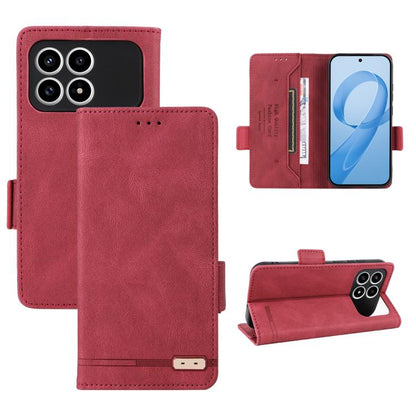 Magnetic Clasp Leather Phone Case, For Redmi Note 17 5G / 4G Global / 5G India 169.7mm, For Redmi Note 17 Pro+ 5G Global 163.4mm, For Redmi Turbo 5 Max / Poco X8 Pro Max 5G, For Redmi Note 15 Pro+ 5G 163.3mm / Poco M8 Pro 5G                            ...