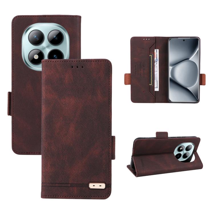 Magnetic Clasp Leather Phone Case, For Redmi Note 17 5G / 4G Global / 5G India 169.7mm, For Redmi Note 17 Pro+ 5G Global 163.4mm, For Redmi Turbo 5 Max / Poco X8 Pro Max 5G, For Redmi Note 15 Pro+ 5G 163.3mm / Poco M8 Pro 5G                            ...