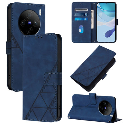 Crossbody 3D Embossed Flip Leather Phone Case, For vivo X100 Pro, For vivo X100