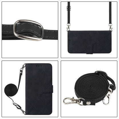 Crossbody 3D Embossed Flip Leather Phone Case, For vivo X100 Pro, For vivo X100