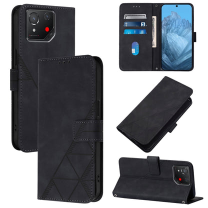 Crossbody 3D Embossed Flip Leather Phone Case, For Asus Zenfone 12 Ultra, For Asus ROG Phone 9 / 9 Pro, For Asus Zenfone 11 Ultra, For Asus ROG Phone 8