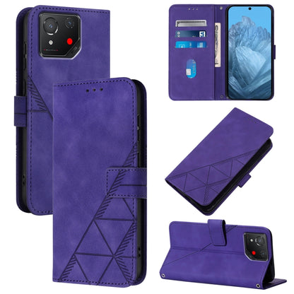 Crossbody 3D Embossed Flip Leather Phone Case, For Asus Zenfone 12 Ultra, For Asus ROG Phone 9 / 9 Pro, For Asus Zenfone 11 Ultra, For Asus ROG Phone 8