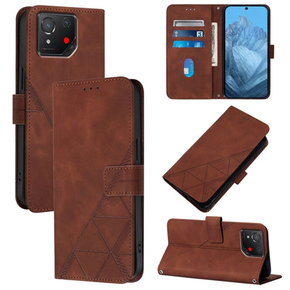 Crossbody 3D Embossed Flip Leather Phone Case, For Asus Zenfone 12 Ultra, For Asus ROG Phone 9 / 9 Pro, For Asus Zenfone 11 Ultra, For Asus ROG Phone 8