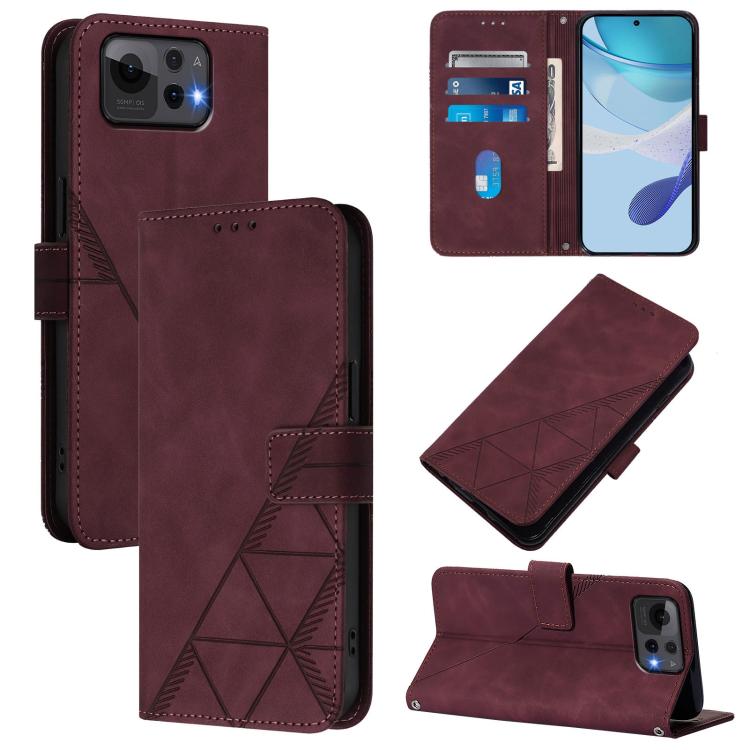 Crossbody 3D Embossed Flip Leather Phone Case, For Asus Zenfone 12 Ultra, For Asus ROG Phone 9 / 9 Pro, For Asus Zenfone 11 Ultra, For Asus ROG Phone 8