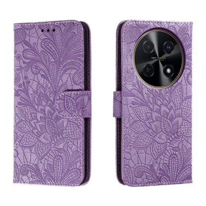 Lace Flower Embossing Flip Leather Phone Case, For Huawei Enjoy 70 Pro, For Huawei Enjoy 70, For Huawei Nova 12 Pro, For Huawei Nova 12