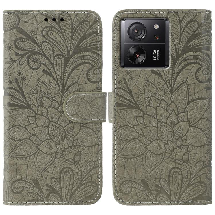 Lace Flower Embossing Flip Leather Phone Case, For Xiaomi 13T / 13T Pro